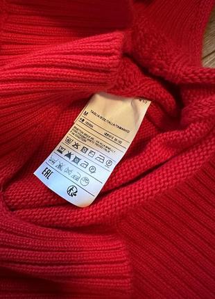 Benetton яркий женский красный трикотажный свитер,джемпер!оригинал!4 фото