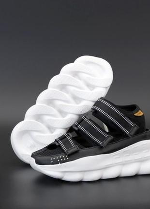 🖤chain reaction sandals black white🖤 ❤️36рр-45рр❤️жіночі літні сандалі-босоніжки - сандалі