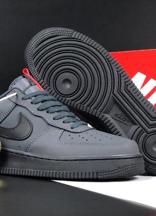 Мужские кожаные, серые, стильные кроссовки nike air force 1 limited. от 41 до 45 гг. 12122 дш