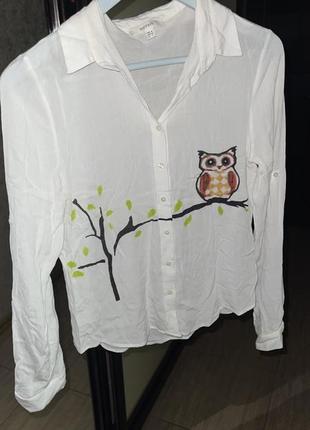 Сорочка оригінальна рубашка блуза біла koton