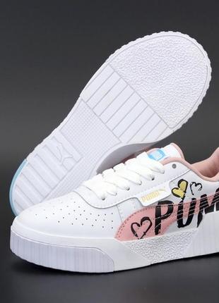 Женские кроссовки пума кали белые puma cali, жіночі кросівки пума3 фото