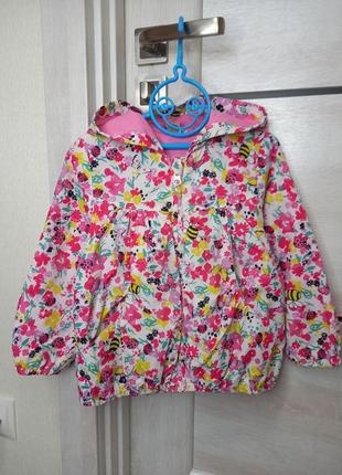Модна вітровка вітрівка легка демісезонна осіння весняна куртка для дівчинки 2-3 роки 92-98