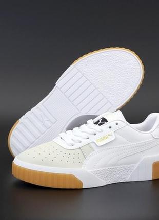 Кроссовки женские пума puma cali white beige, жіночі кросівки пума1 фото