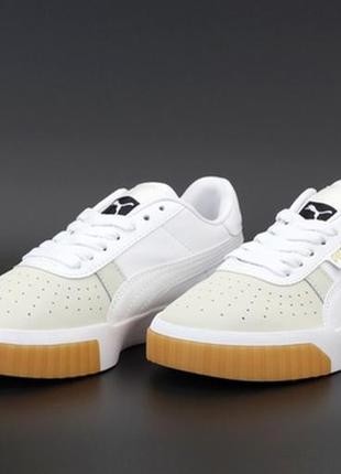 Кроссовки женские пума puma cali white beige, жіночі кросівки пума4 фото