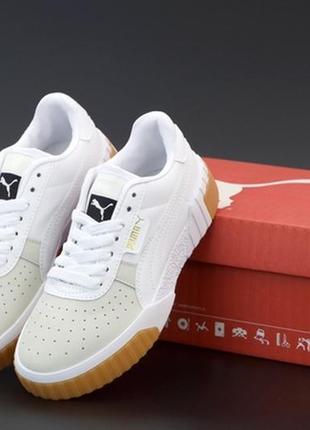 Кроссовки женские пума puma cali white beige, жіночі кросівки пума5 фото