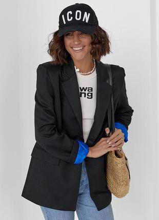 Жіночий піджак з кольоровою підкладкою1 фото