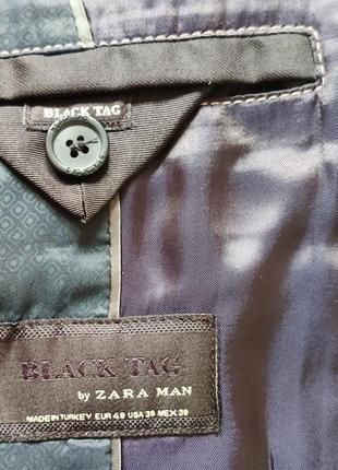 Піджак приталений black tag by zara man розмір s7 фото