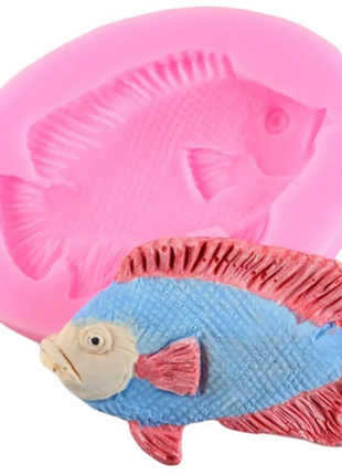 Силіконова форма з рибкою для випікання формочка для торта молд риба море рыба