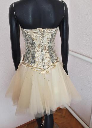 Плаття пишне платье короткое пишное сукня со стразами4 фото