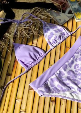 Купальник женский раздельный фиолетовый поролоновые чашки4 фото