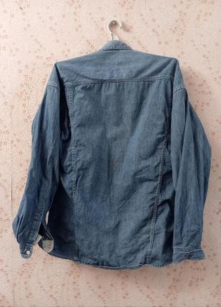 Джинсовая рубашка батал 2