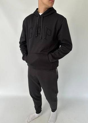 Fleece joggers "black moonless night"2 фото