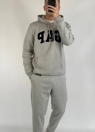 Fleece joggers "light heather gray"1 фото