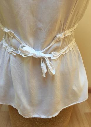 Біла блузочка з натуральної тканини 🤍🤍🤍3 фото