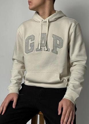Fleece hoodie "unbleached white" 7