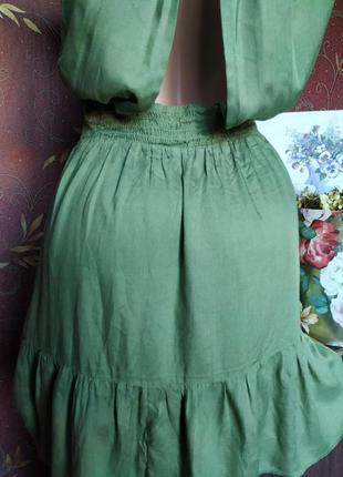 Літня коротка сукня хакі від asos7 фото