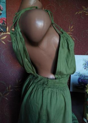 Літня коротка сукня хакі від asos5 фото