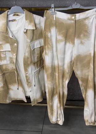 Стильный костюм,принт варенка,джинс турция,люкс.