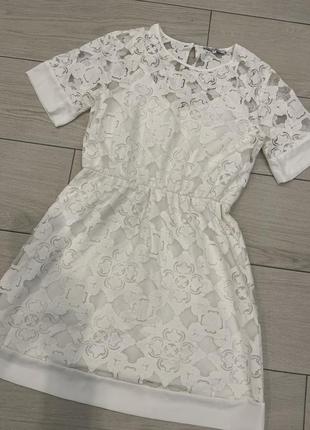 Шикарное белое платье 4