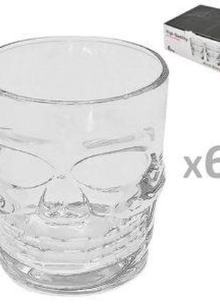 Набір склянок "череп" 6 шт./наб 300 мл r29803-white (8наб)1 фото