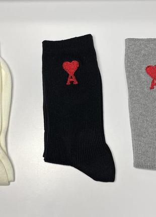 Набір шкарпеток ami, носки, шкарпетки, ami paris1 фото