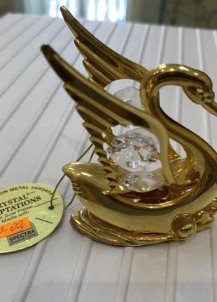 Статуетка лебідь з кришталем сваровськи
