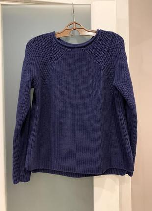 Свободный свитер из хлопка с разрезами oui