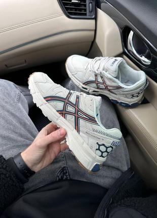 Кроссовки asics gel kahana 8 light beige blue orange (аксис гел)4 фото