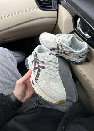 Кроссовки asics gel kahana 8 light beige blue orange (аксис гел)2 фото