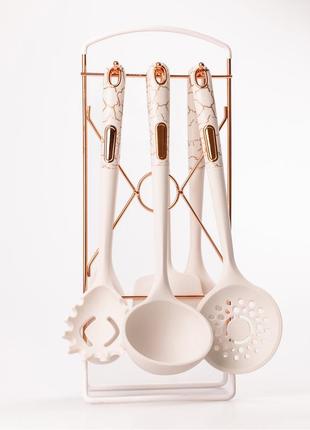 Набір кухонного приладдя на підставці 6 штук кухонні аксесуари