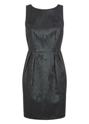 Чёрное жаккардовое платье с карманами darling2 фото