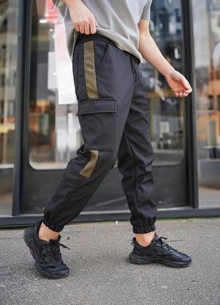 Чоловічі штани джогери (карго) з карманами,на мікрофлісі2 фото