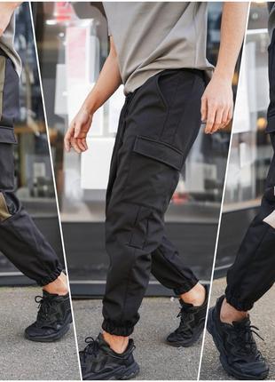 Чоловічі штани джогери (карго) з карманами,на мікрофлісі