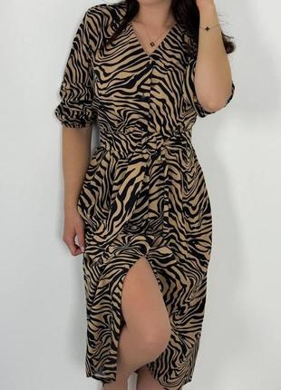 Нарядное женское платье "зебра"2 фото