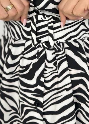 Нарядное женское платье "зебра"5 фото