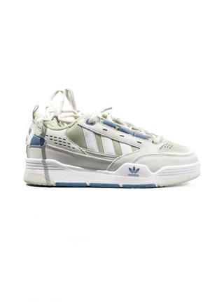 Жіночі шкіряні кросівки adidas youth adi2000 grey blue