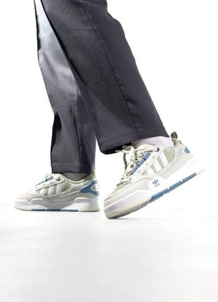 Жіночі шкіряні кросівки adidas adi2000 grey blue7 фото