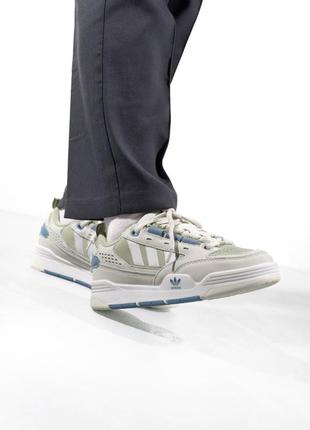 Жіночі шкіряні кросівки adidas adi2000 grey blue4 фото