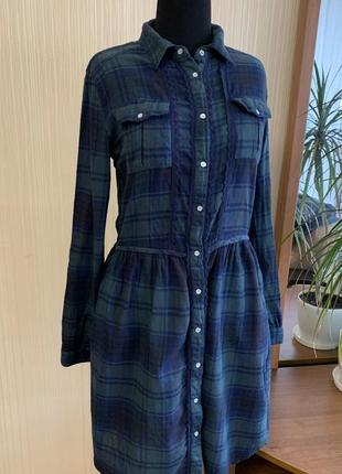 Сорочка сукня плаття на кнопках у клітинку розмір s/m atmosphere