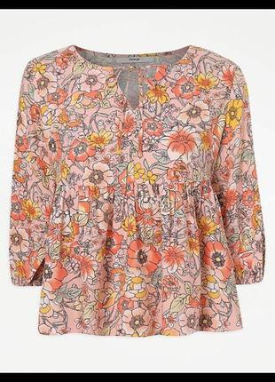 Персиковая блуза в цветах george9 фото