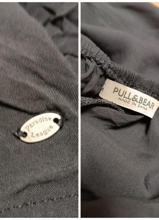 Черный комбинезон с шортами pull & bear ромпер вискоза9 фото