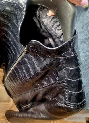Ексклюзивна  дизайнерска куртка  косуха з крокодила5 фото