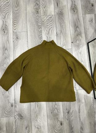 Жіночий вʼязаний светр zara колір гірчиці1 фото
