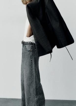 Zara зара жіночі джинси trf super wide-leg low-rise ripped jeans2 фото