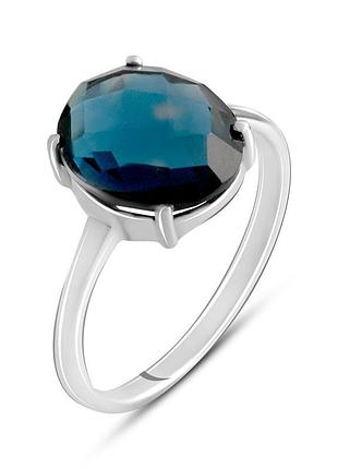 Серебряные серьги ogosilver с топазом лондон блю 4.135ct (2020165)