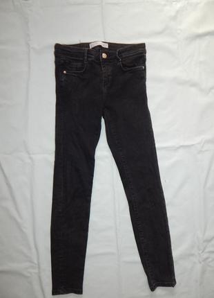 Джинси стрейч skinny zara на худеньку дівчинку-підлітка xxs eur 36 usa 4 uk 6