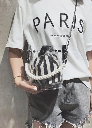 Прозрачная сумочка , удобная ручка, цепочка через плечо! г.киев