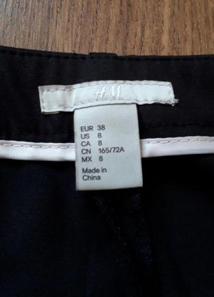 Чорні базові завужені брюки (h&m)6 фото