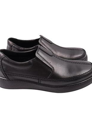 Туфлі чоловічі konors чорні натуральна шкіра, 45
