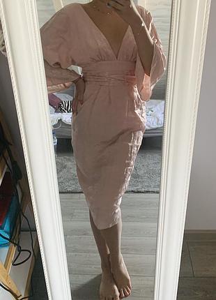 Сукня-кімоно порошно-рожевого кольору 💕